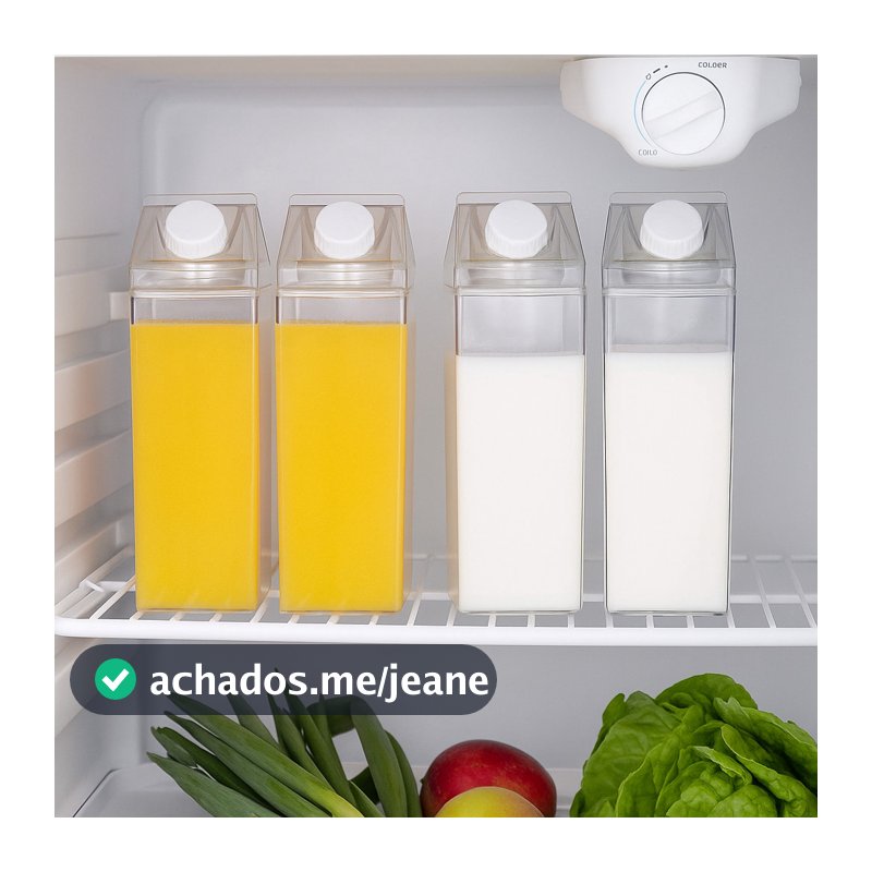 Garrafas 1000ml/500ml De Acrílico Transparente Caixa De Leite Geladeira Leite Suco Bebidas Água Chá