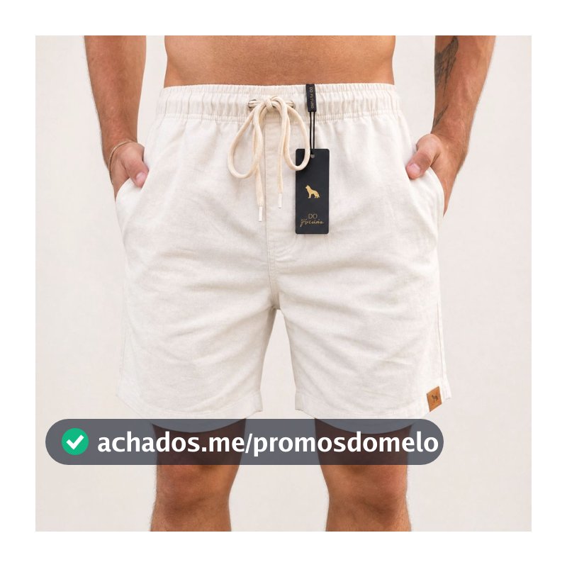 2 Bermuda Short Linho Premium Masculino Casual Mauricinho Leve Slim Praia