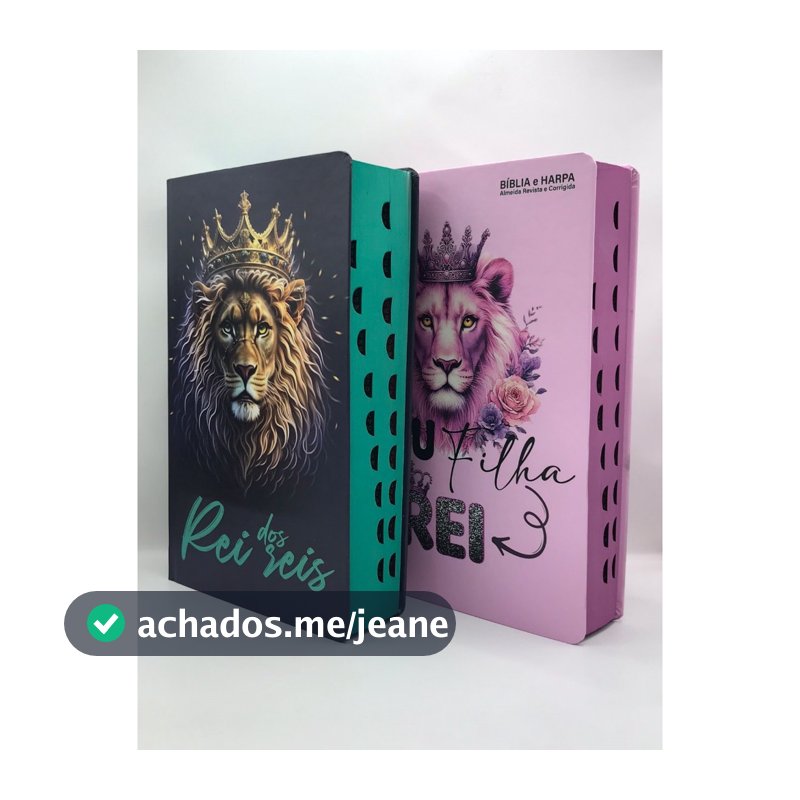 Kit 2 Bíblias  Sagrada Tamanho Grande Capa Dura Com Harpa Palavras de Jesus em Vermelho