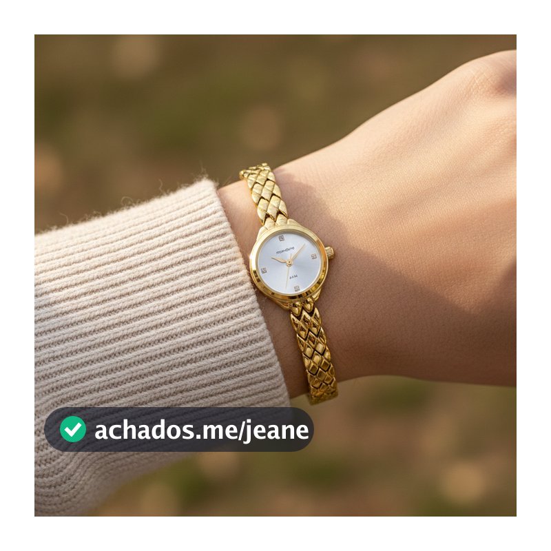 Mondaine Feminino Dourado Resistente à Água Relógio Social Clássico 99614LPMVDM1