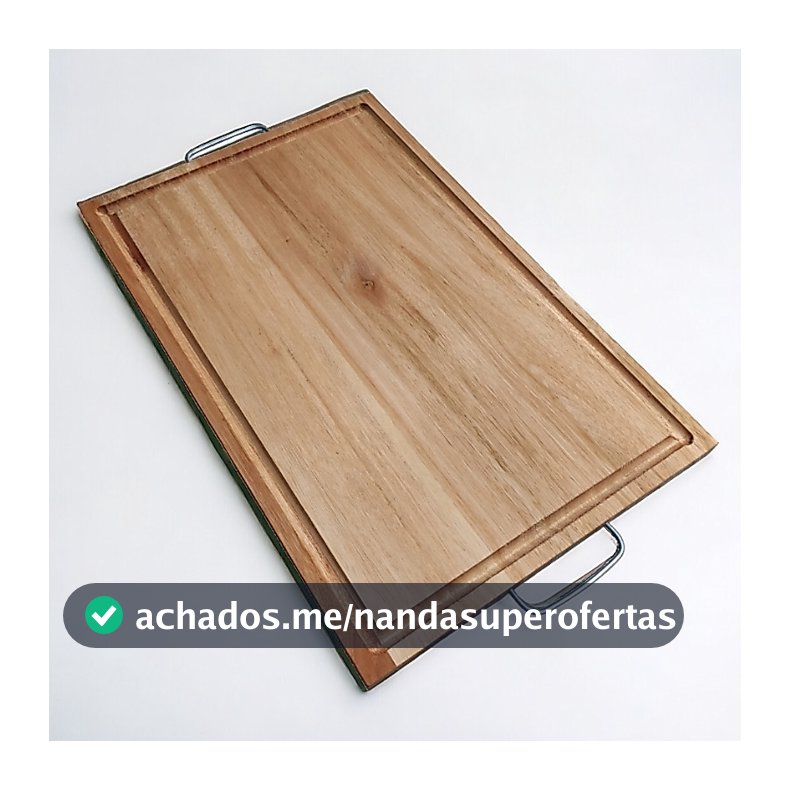 Tabua De Carne Para Churrasco Grande Madeira Com Alça
