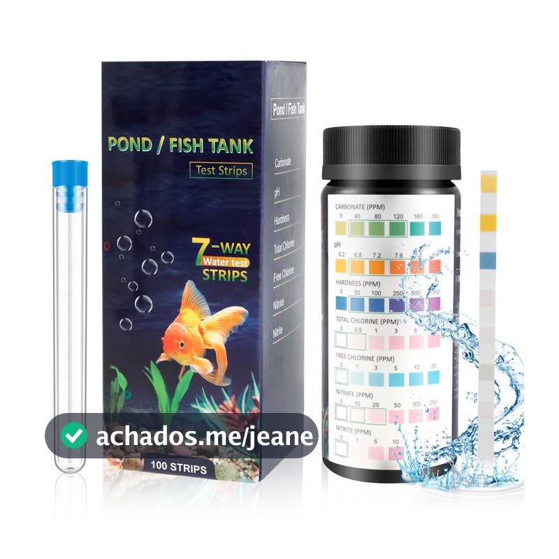 100 Peças Tiras De Teste De Aquário 7 Em 1 Kit Tanque De Peixes Com Tubo De Ensaio Água Rápida E Precisas Para Tanques S