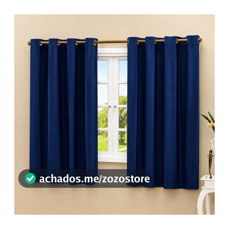 Cortina Blackout Corta Luz Blackout 2,20m X 1,30m Decoração Sala e Quarto Blecaute Várias Cores