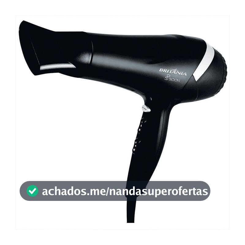 Secador de Cabelo Britânia 2 Temperaturas 2000W SP3100N