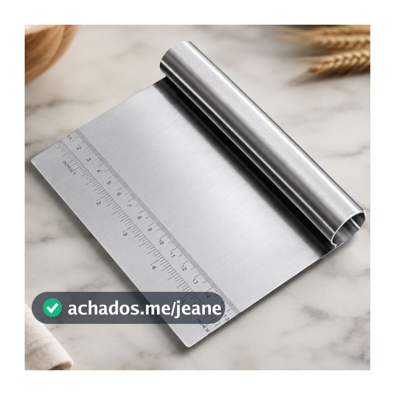 Espátula Tubular Inox Raspadora e Cortador Para Massas, Bolo, Legumes e Cozinha Multiuso