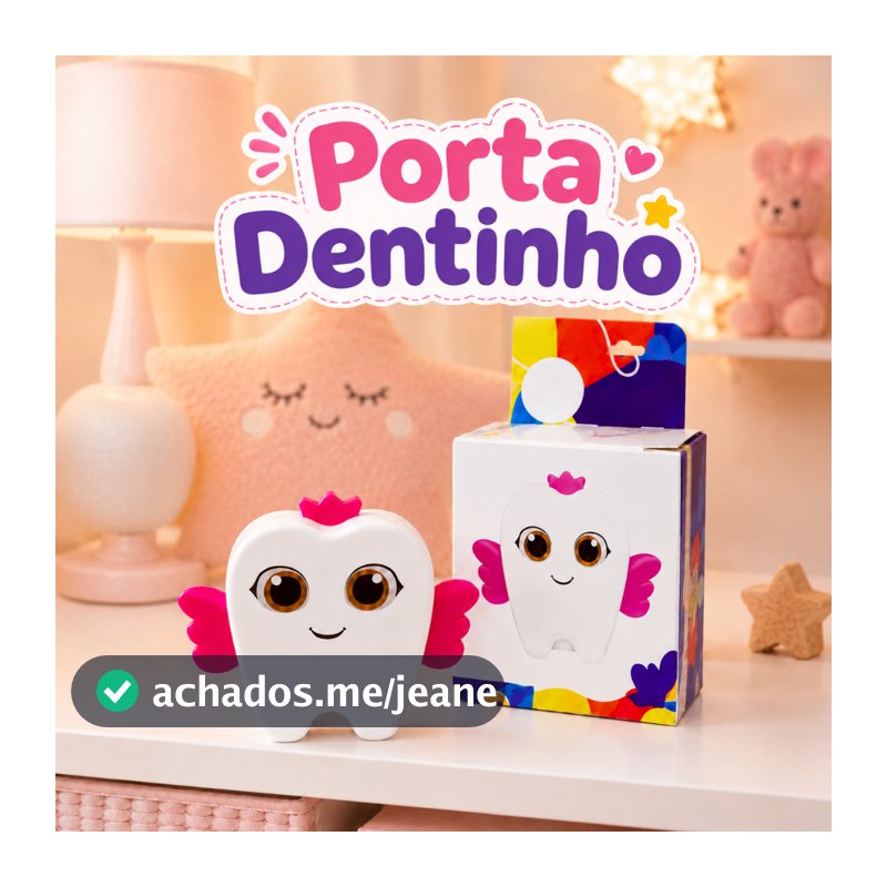 Porta Dentinho Infantil Organizador Dente Leite Aplicativo Educativo Dental