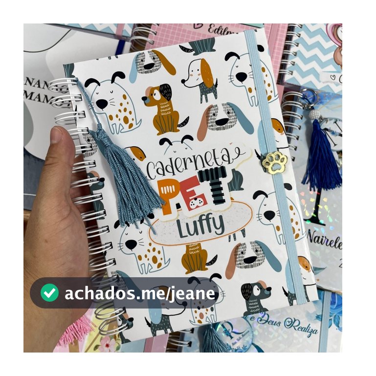 Caderneta de Vacina Pet Personalizada Cachorro