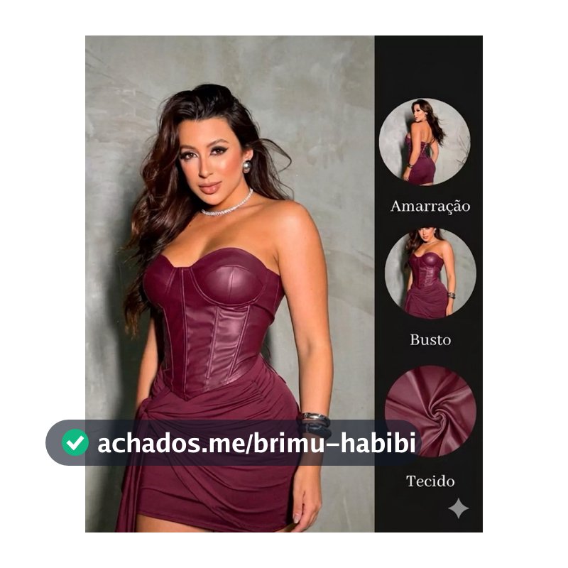 Corset Tomara que Caia Couro Ecológico – Coleção Confete