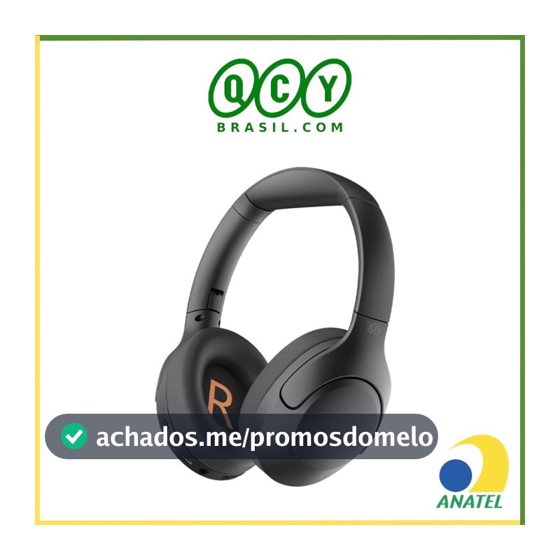 Fone de ouvido Headphone QCY H3 Lite Sem Fio Bluetooth 5.3 Cancelamento de Ruído ANC até 60 Horas