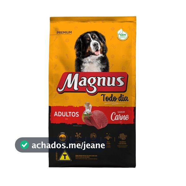 Ração Magnus Todo Dia Cão Adulto Porte Médio e Grande Carne 15 kg