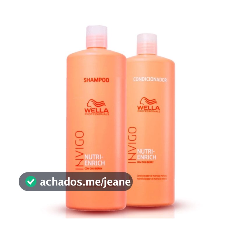 Kit Wella Professionals Invigo Nutri-Enrich Shampoo e Condicionador 1L (2 Produtos)