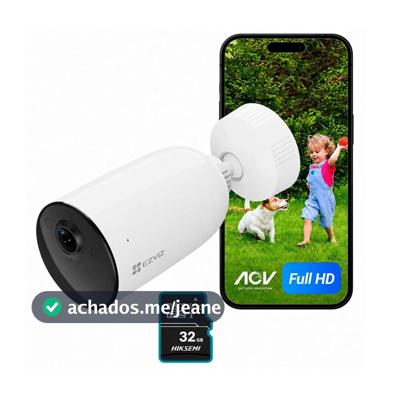 Kit Câmera Wi-Fi Ezviz CB3 Full HD IR 15m + MicroSD 32GB
