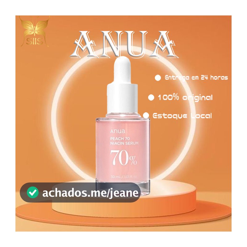 [Liquidação de Queima de Estoque] anua peach 70 niacin serum 30ml A Niacinamida inibe
