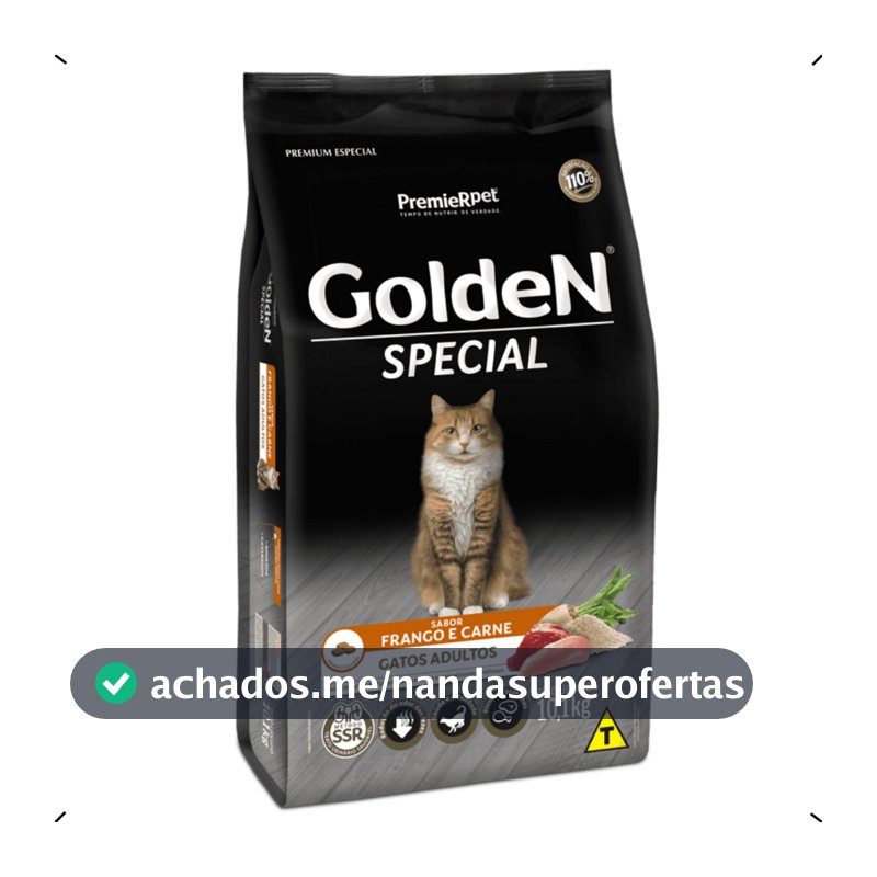 RAÇÃO GOLDEN SPECIAL GATO ADULTO 10KG