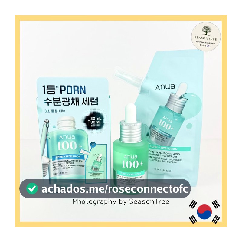 [Anua] Cápsula De Ácido Hialurônico PDRN 100 Soro 30ml/Recarga/Sem Caixa/Conjunto De 2 Peças
