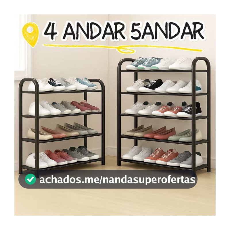 Sapateira 4/5 Andares Organizador de Sapatos Tênis 8/10 Pares Desmontável Multiuso para Sapatos, Livros e Brinquedos