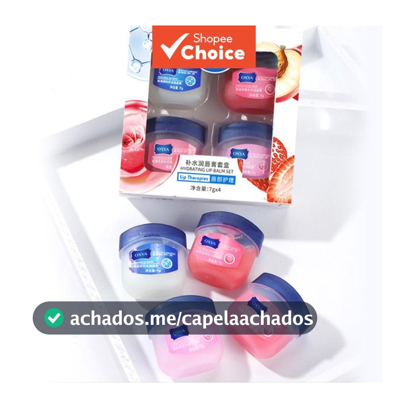 Conjunto de 4 Máscaras & Bálsamos Labiais, Tratamento Hidratante e Reparador para Lábios Secos, Kit de Cuidados