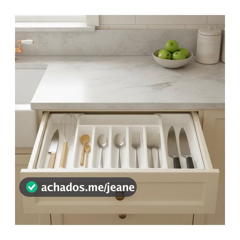 Organizador Porta Talheres Gaveta Cozinha Extensor