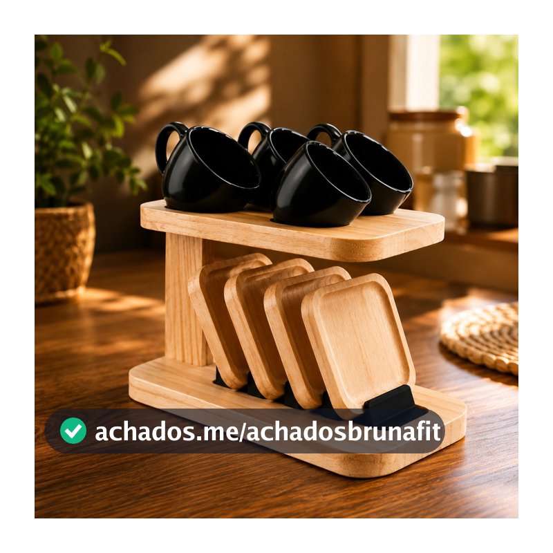 Suporte Porta Xícaras Para Pires Cozinha Café Organizador