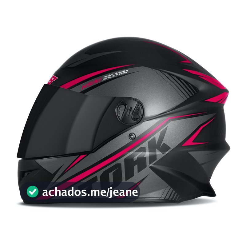 Capacete Fechado Pro Tork R8 Air Fosco Viseira Fume Rosa Tamanhos 56 58 60