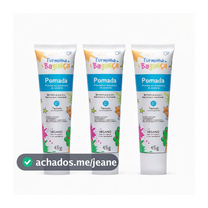 Kit 3 Pomadas Preventivas para Assaduras 45g Turminha da Bagunça Pomada Bebê