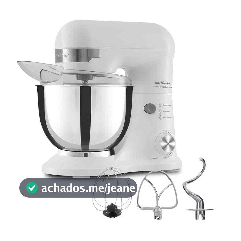 Batedeira Planetária Britânia BBT500B bacia Inox turbo 110V