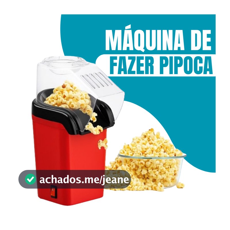 Pipoqueira Máquina De Fazer Pipoca Elétrica Ar Quente Profissional Sem Óleo Rápida