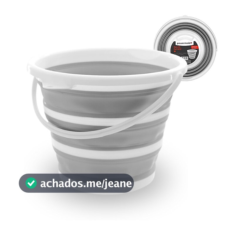 Balde Dobrável Retrátil Flexível 10L Silicone Com Alça