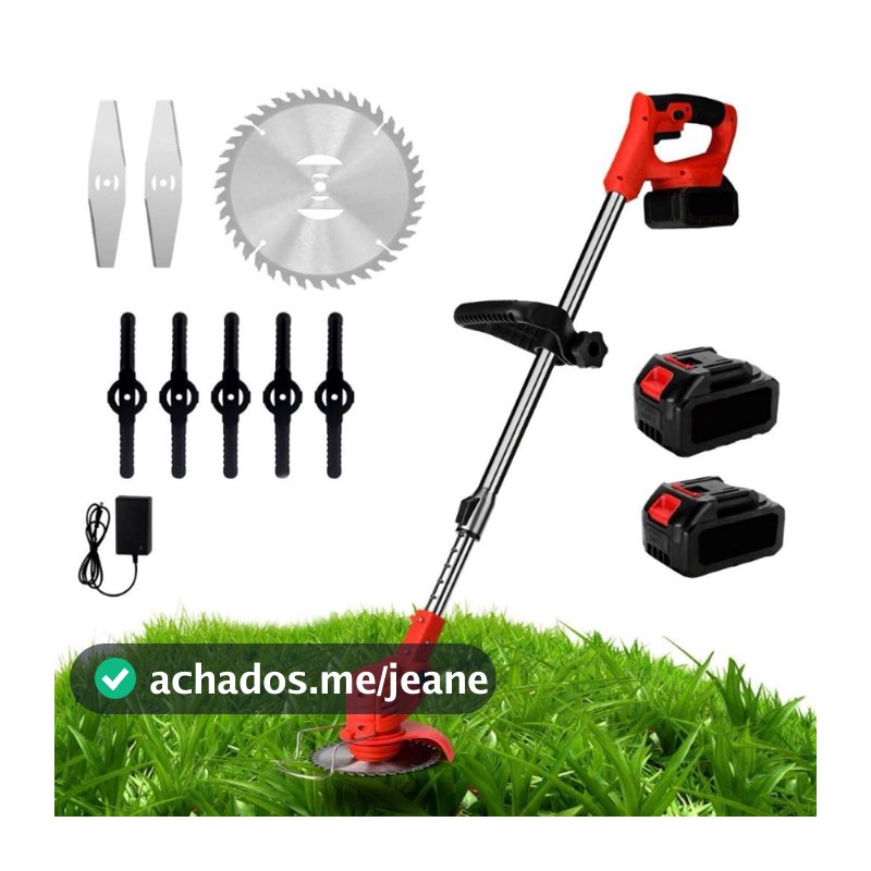 Aparador Cortador De Grama /Roçadeira Elétrica 1800w Bateria de Lítio 48V