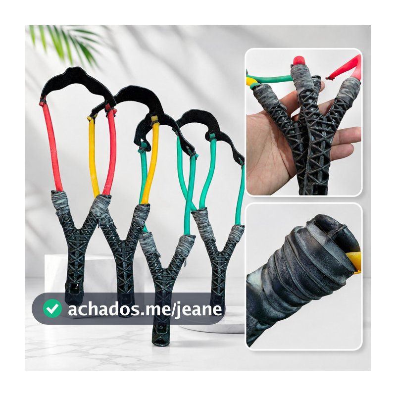 Estilingue Reforçado Tiro Ao Alvo Atiradeira Profissional