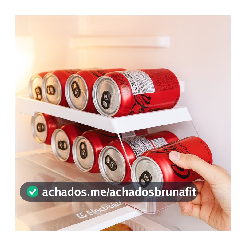 Organizador de Geladeira Latas Armário Multiuso Geladeira 9 Latas