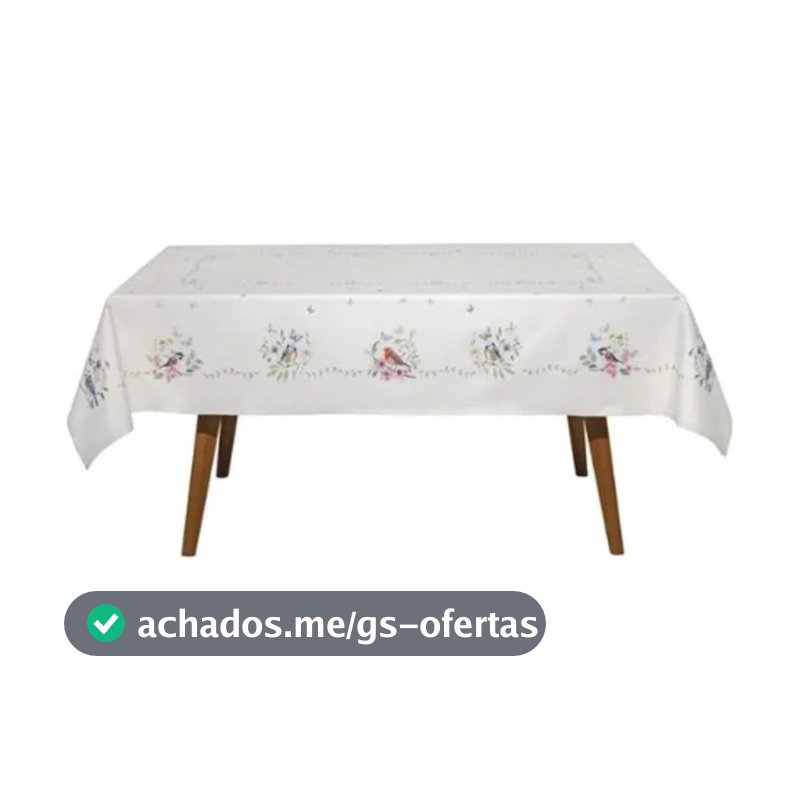 Toalha de Mesa Retangular 6 Lugares Dohler Clean Jardim 1,40m x 2,10m