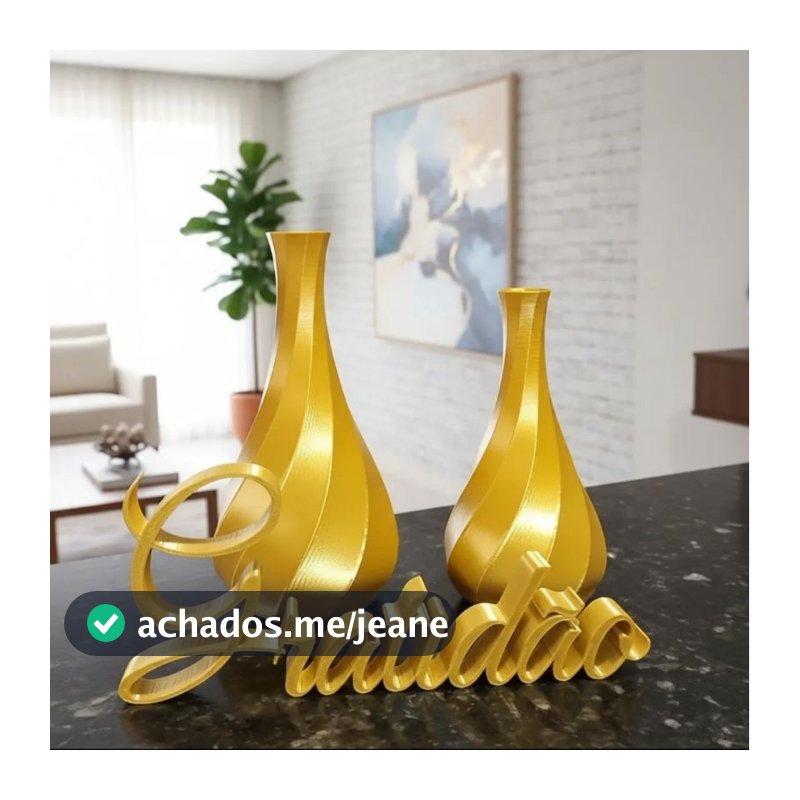 kit 2 vasos com letreiro decorativo palavra gratidão decoração enfeite sala mesa painel rack
