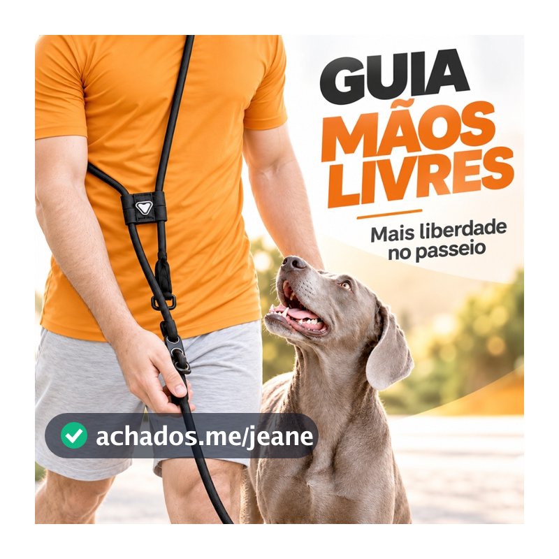GUIA MÃOS LIVRES HANDSFREE CORRIDA CAMINHADA CORDA PASSEIO CÃES CACHORRO PET TREINO AJUSTÁVEL RESISTENTE