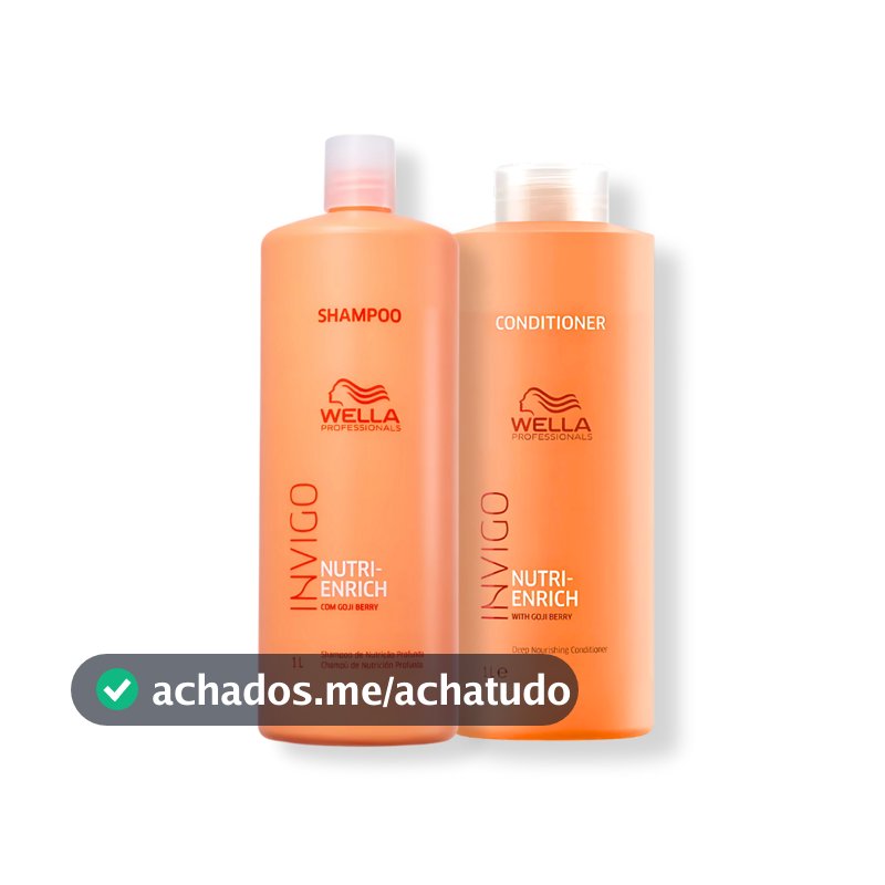 Kit Wella - Shampoo 1L e Condicionador 1L Enrich