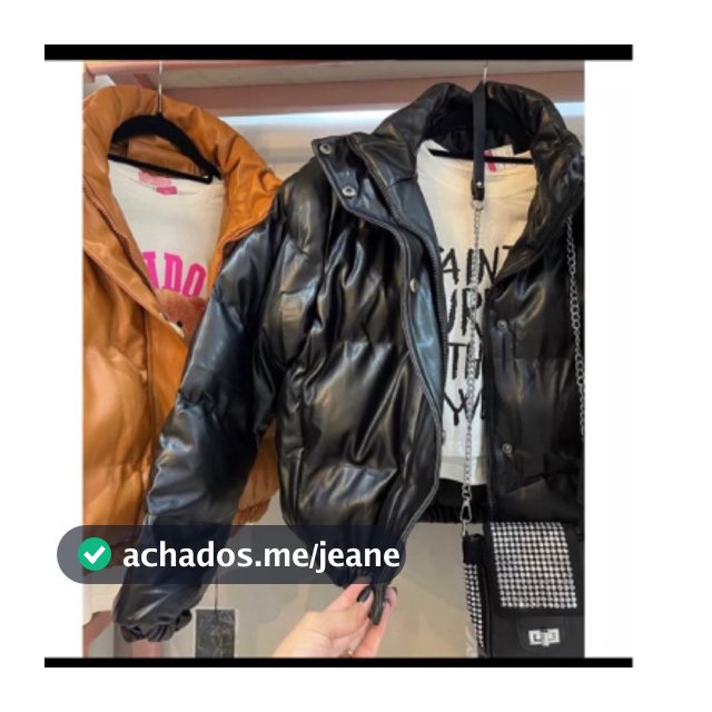 Jaqueta Puffer Feminina de Couro FORRADA COM CAPUZ