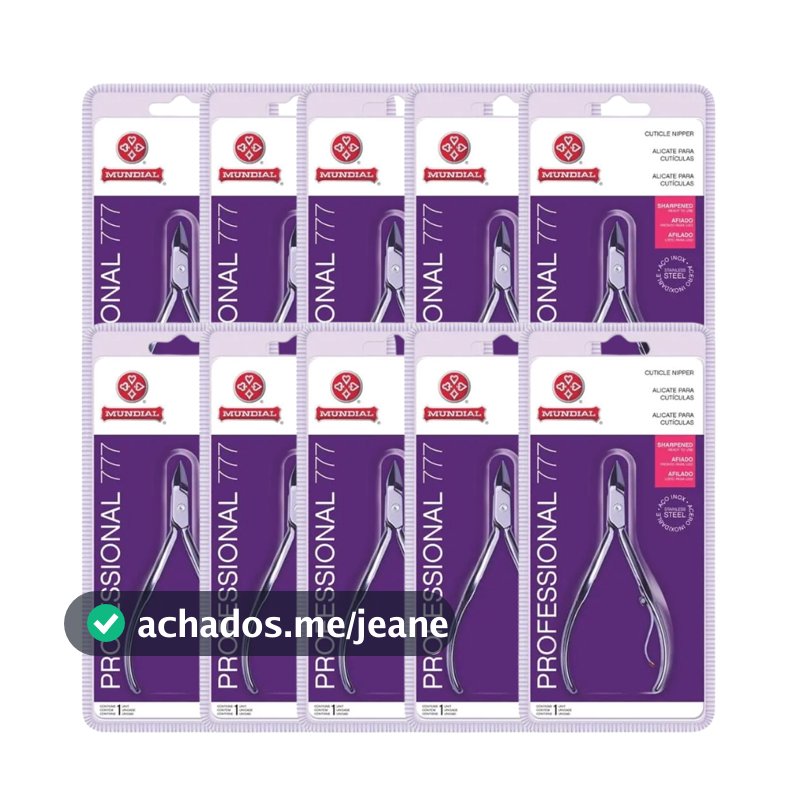 KIT 10 ALICATES DE CUTÍCULA 777 PROFESSIONAL INOX