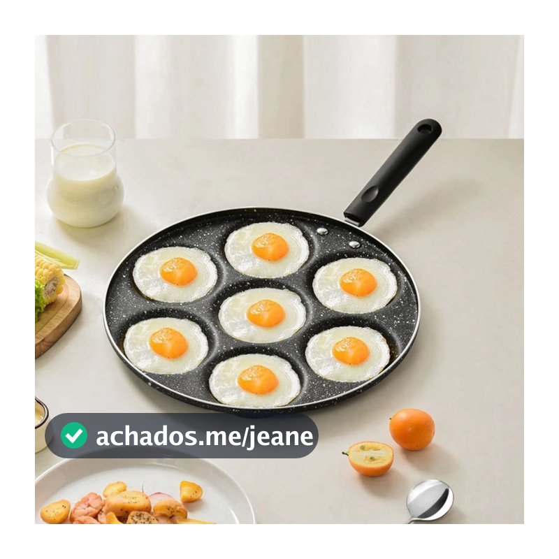 Frigideira 7 Buracos Antiaderente Ovos Fritos Panela Para Hambúrguer Molde Para Cozinha Utensílios De Cozinha