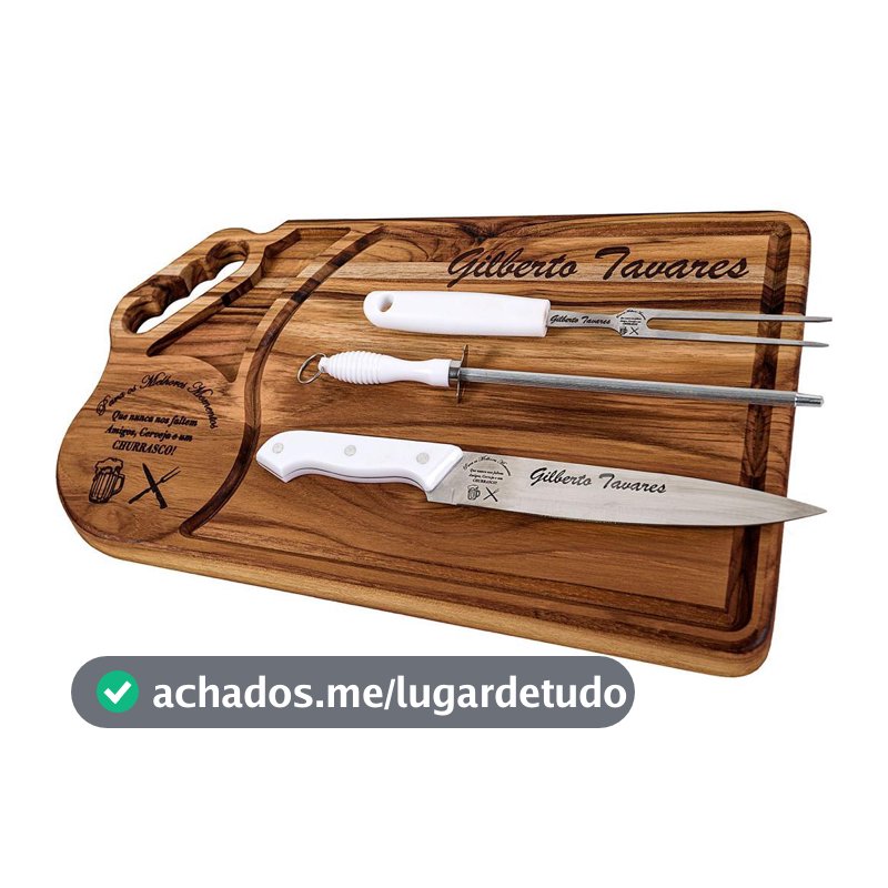 Kit Churrasco Completo Personalizado Time Tábua com Utensílios