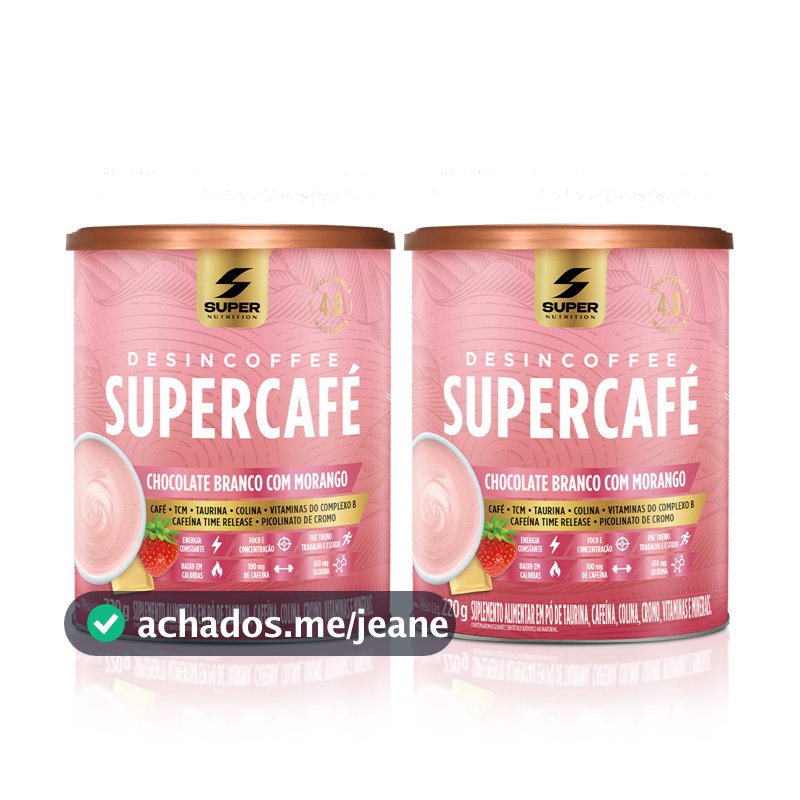 Kit 02 Supercafé Chocolate Branco com Morango