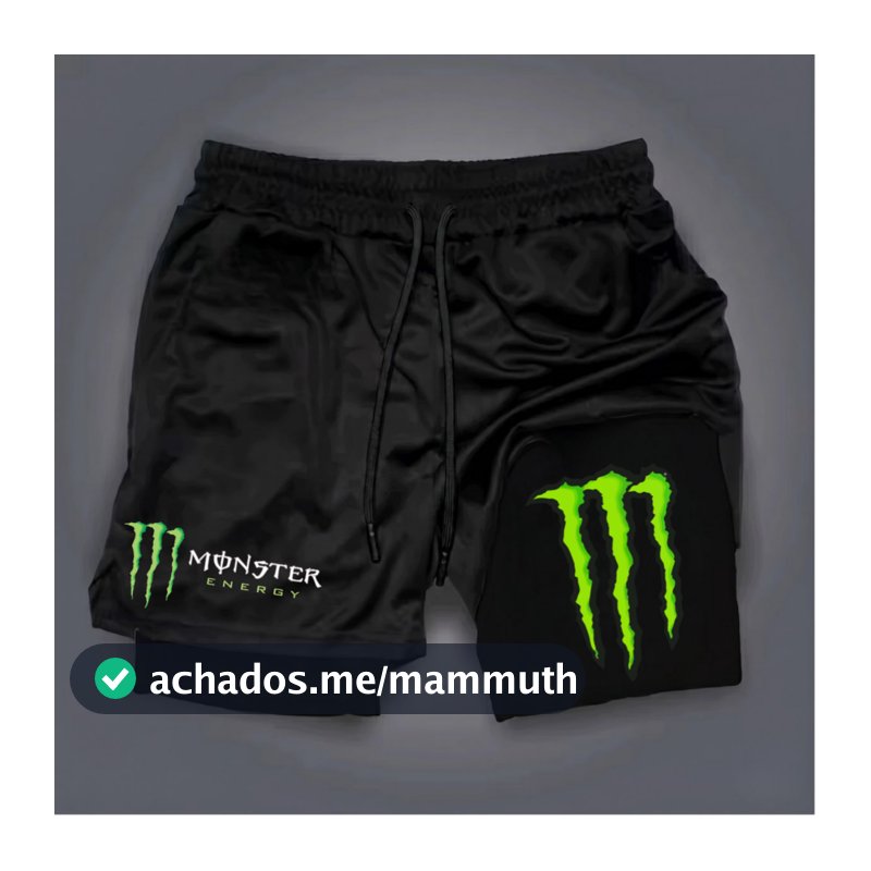 Shorts Kong Bermuda 2 em 1 Para Academia treino esporte academia dry fit compressão short dry