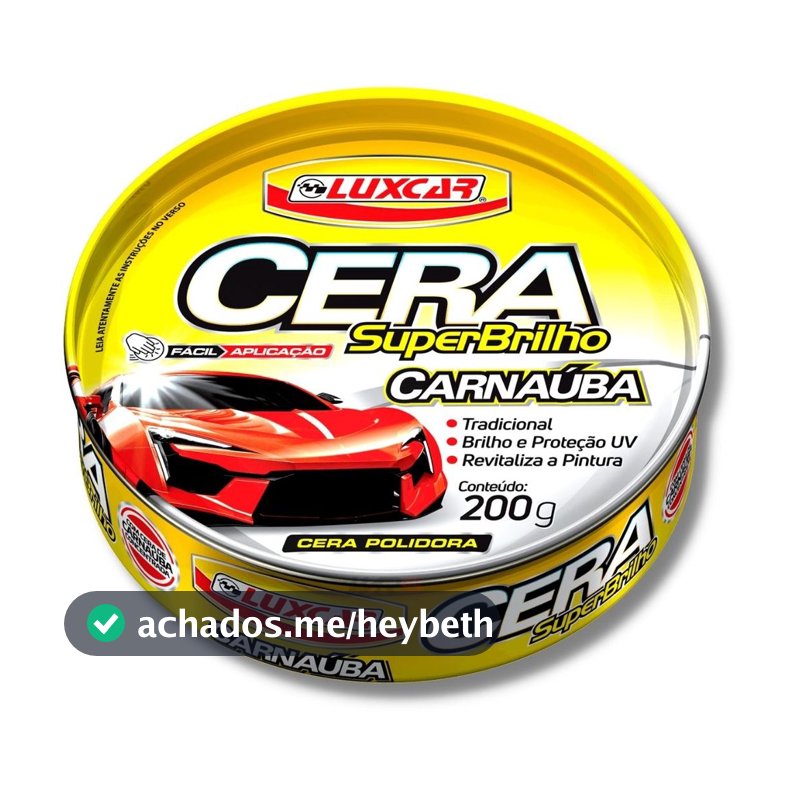Pasta SuperBrilho Luxcar Cera Automotiva com Carnaúba 200g