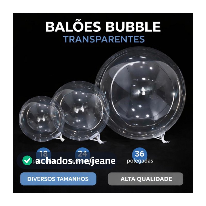 Balão Bubble Transparente 18 e 24  Polegadas Cristal Para Festas Decoração