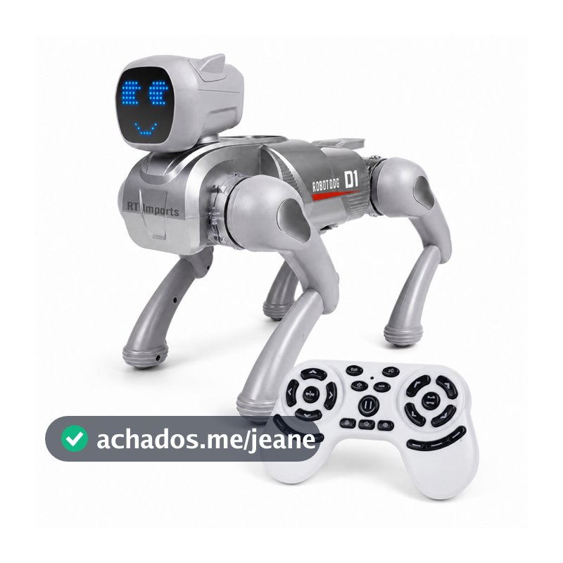 Cachorro Robo Inteligente Infantil Interativo Controle Remoto Aplicativo Comando Voz Recarregavel Dança Canta App