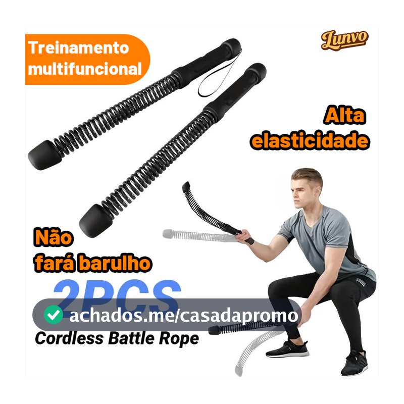 Corda de Treino Naval Sem Corda Portátil Exercício Funcional em Casa, Academia ao Ar Livre Ideal para Iniciantes