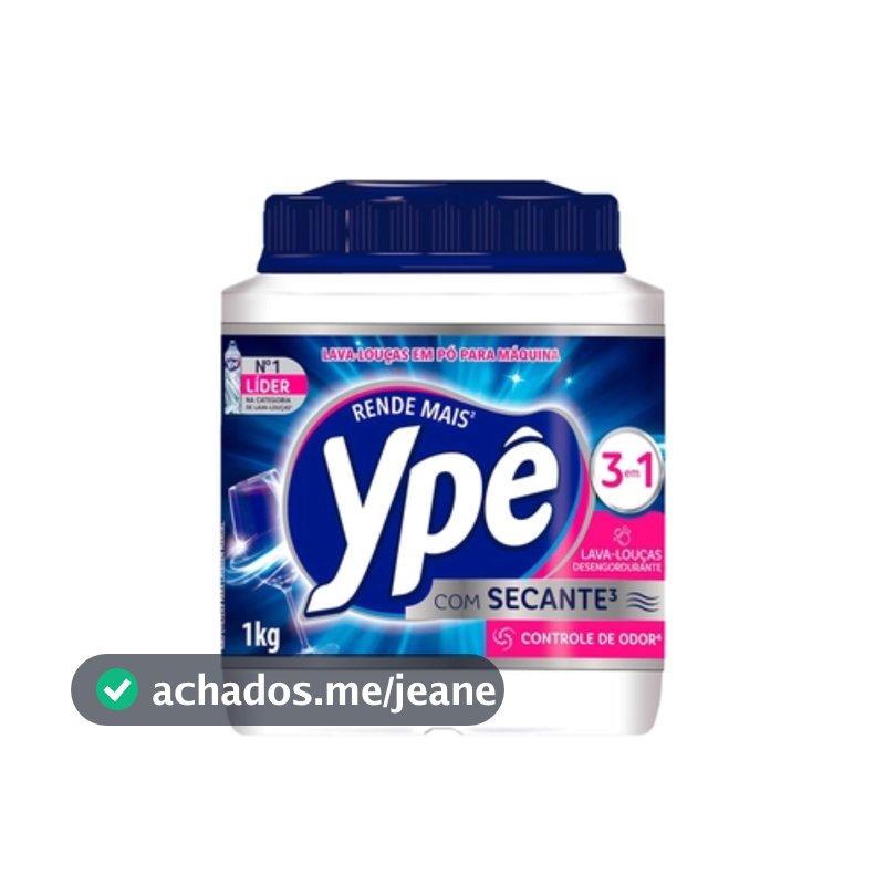 Detergente Lava Louças Ypê em pó 1KG Com Secante Máquina Original