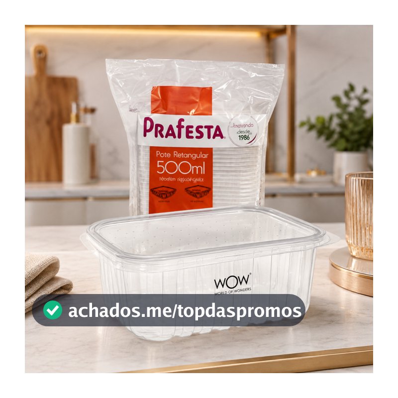 Kit 24 Pote Descartável 500ml Freezer Microondas Marmita