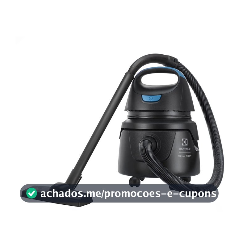 Aspirador de Pó e Água Electrolux 1400W Rodas 360° Preto e Azul