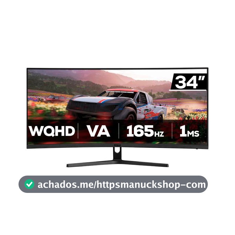 Monitor Gamer Pichau Nexus Wide 34S, 34 Pol, VA, Ultrawide, Curvo, 2K, 1ms, 165Hz, PG-NXS34S-BL01