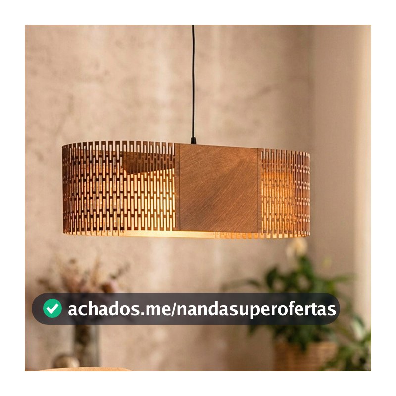 Luminária Lustre Pendente Abajur de Teto Quarto Sala Decoração Iluminação Decorativa